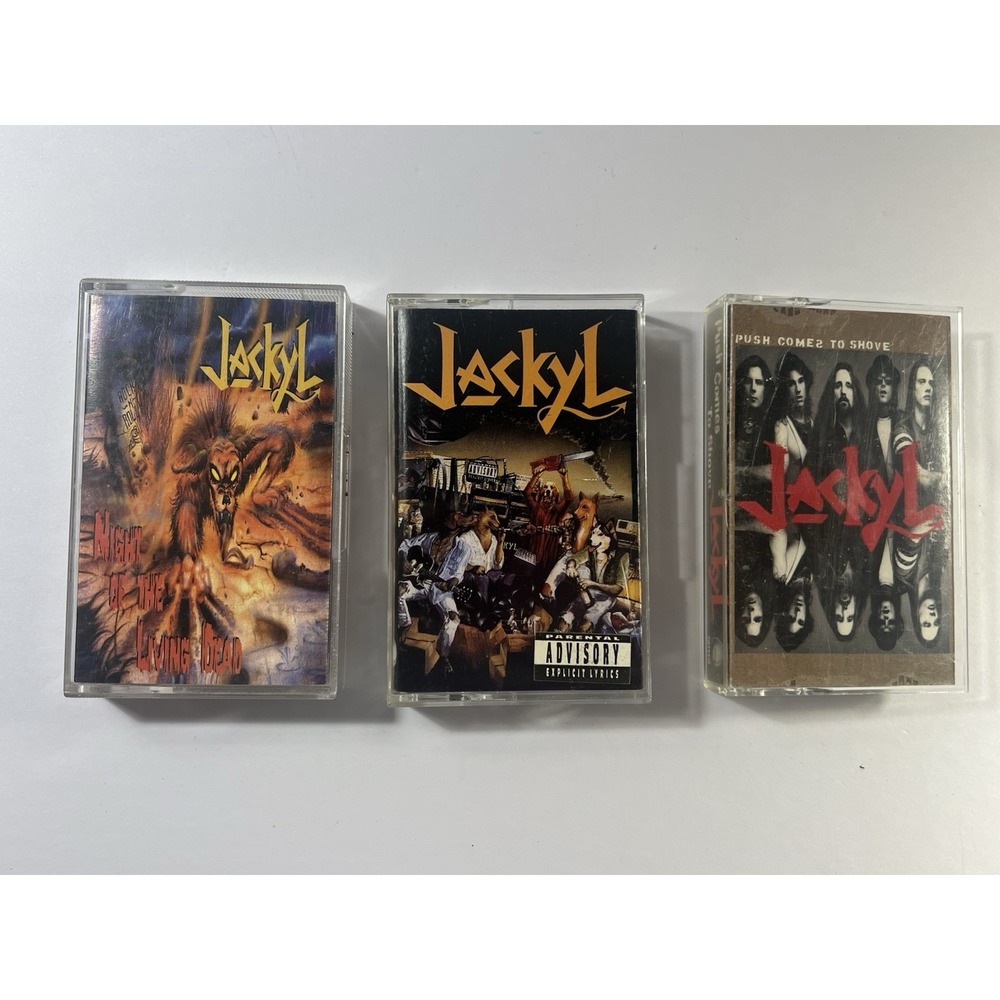 Jackyl Cassette Tape Lot (3) 90s Hard Rock Glam Metal Bundle
